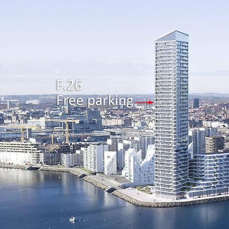אורהוס 26-Etage Lejlighed Med Utrolig Havudsigt מראה חיצוני תמונה